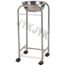 Stainless Steel Medical Trolly of Single Basin